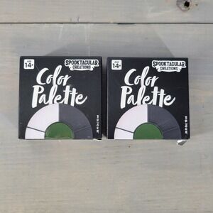 2PACK‎ Spooktacular Creations Makeup Palette White Black Green, Face Body Paint